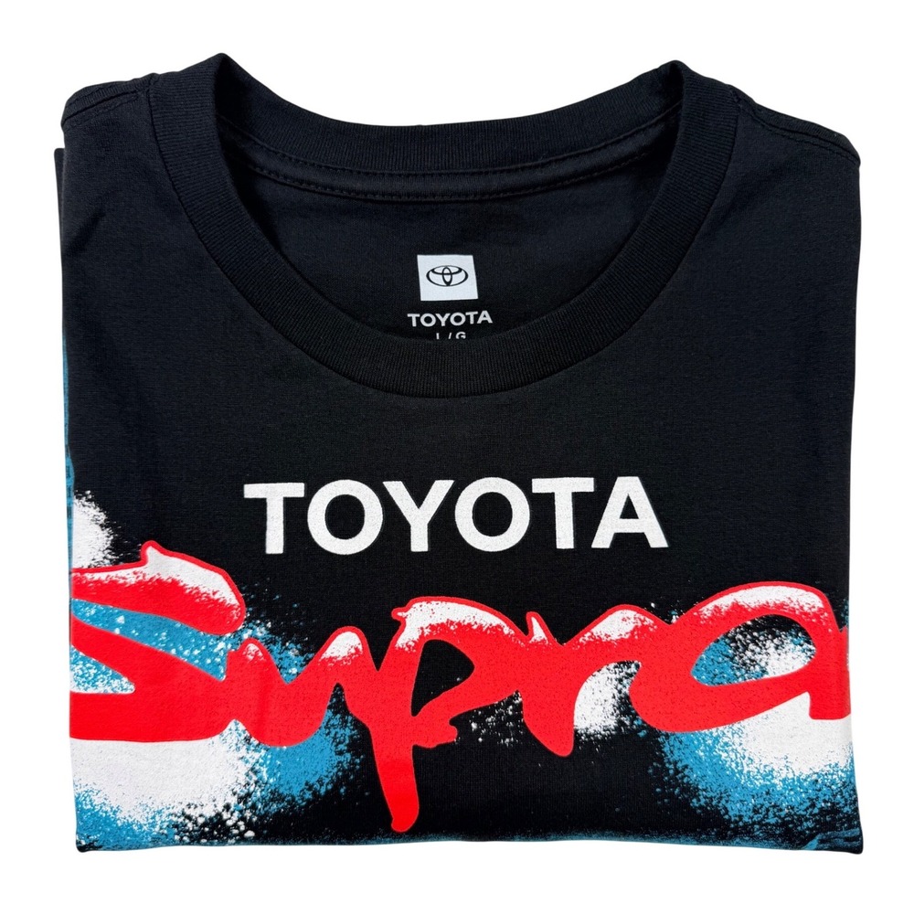 Toyota Supra MK III 1986 T-Shirt Mens Large Black Nee‎ Graphic JDM Tee